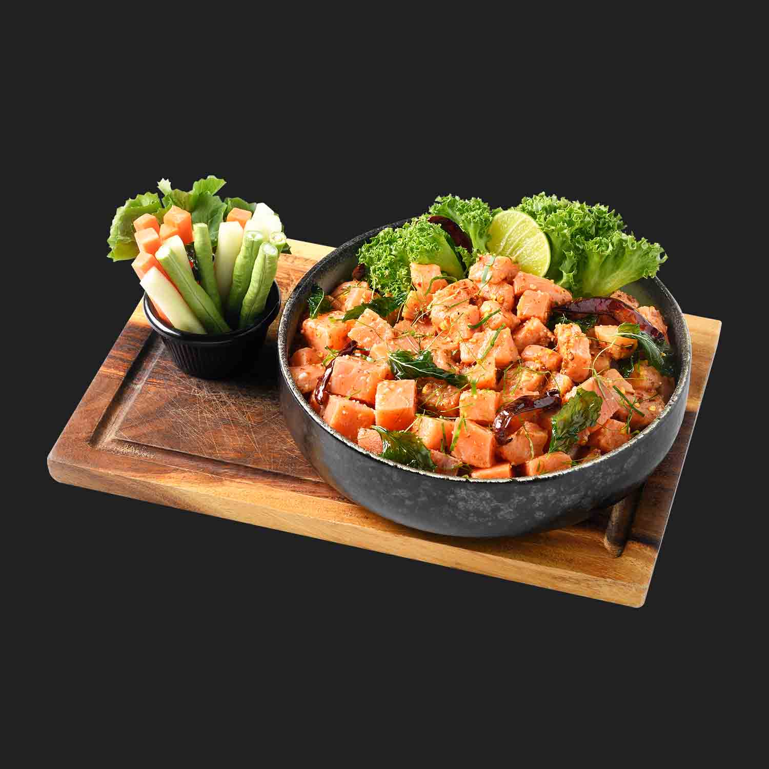 ลาบปลาแซลมอน